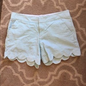 Lilly Pulitzer Buttercup Shorts Blue Seersucker